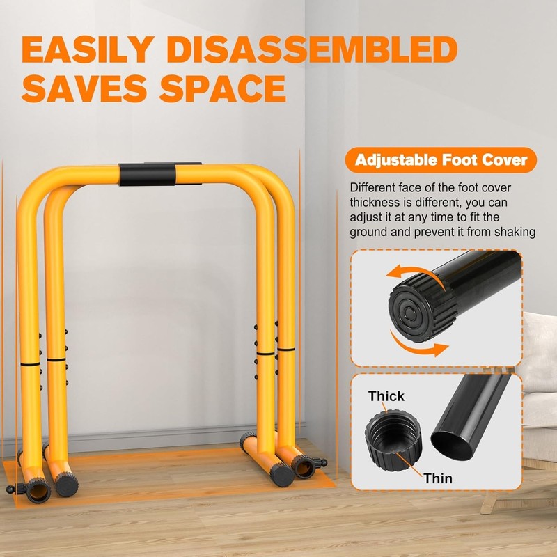 Dip Station Heavy Duty Dip Stands Parallette Push Up Fitness Workout Bar6