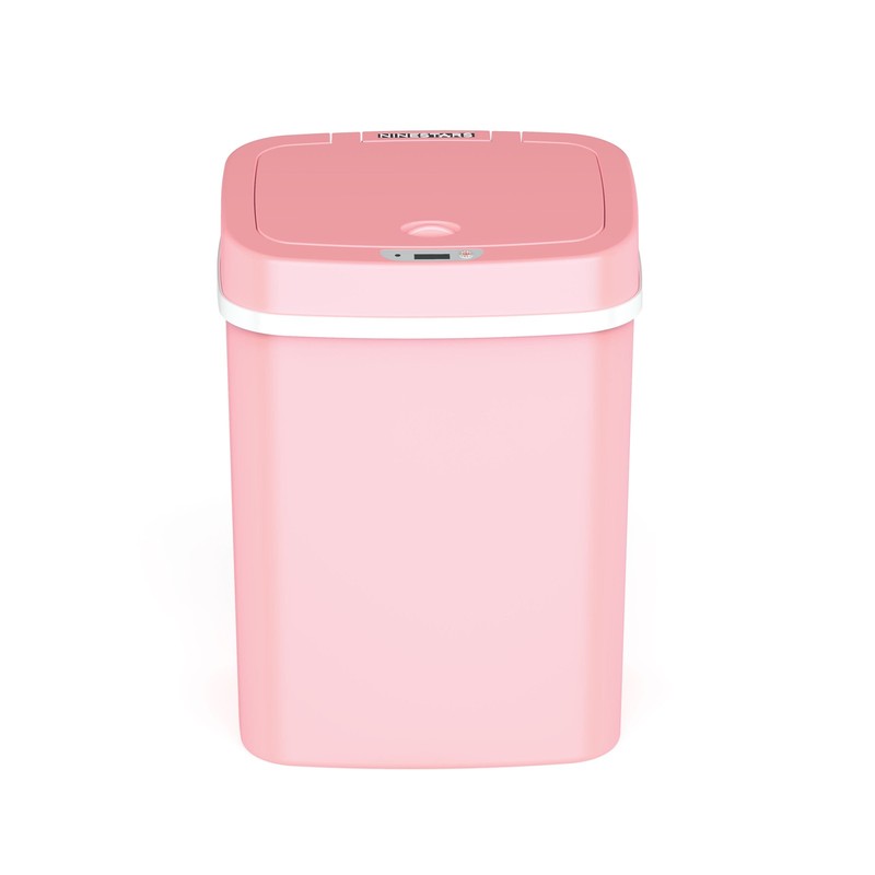 3 Gallon Motion Sensor Bathroom Trash Can, Hands Free Soft Close Lid, Pink6