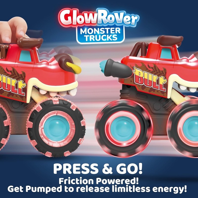 3 Pack Monster Truck Toy - Motion Activated Light up Cars for Toddlers - Monster2