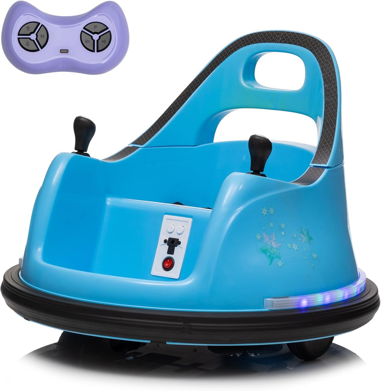 Bumper Car for Toddlers, 12V Ride-On Toy with Remote, 360 Spin, Ages 1.5-66