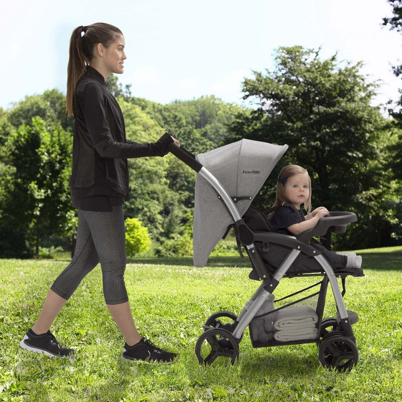 Jeep Unlimited Reversible Handle Stroller Grey Tweed2