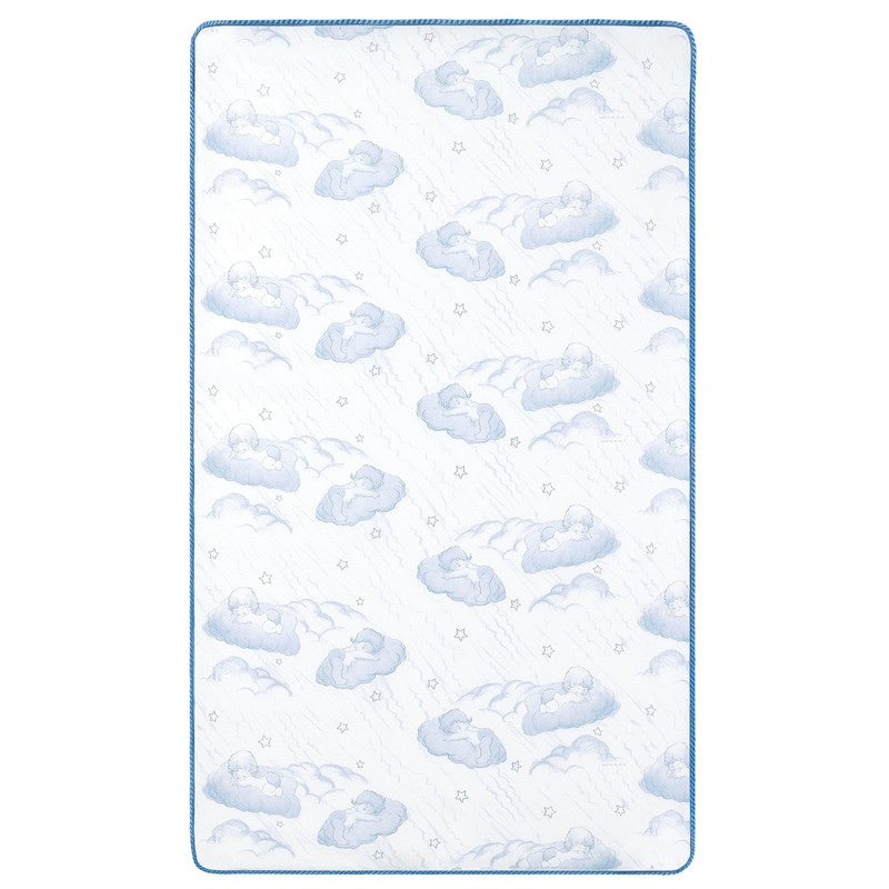 Twinkle 5" 88 Coil Crib Toddler Mattress Blue Clouds GREENGUARD Certified9