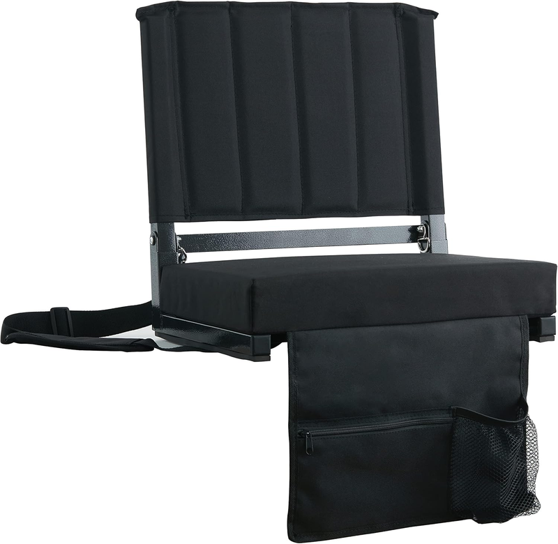Stadium Seats w/ Back Support Padded Bleacher Chair Cushion w/ Shoulder Strap7