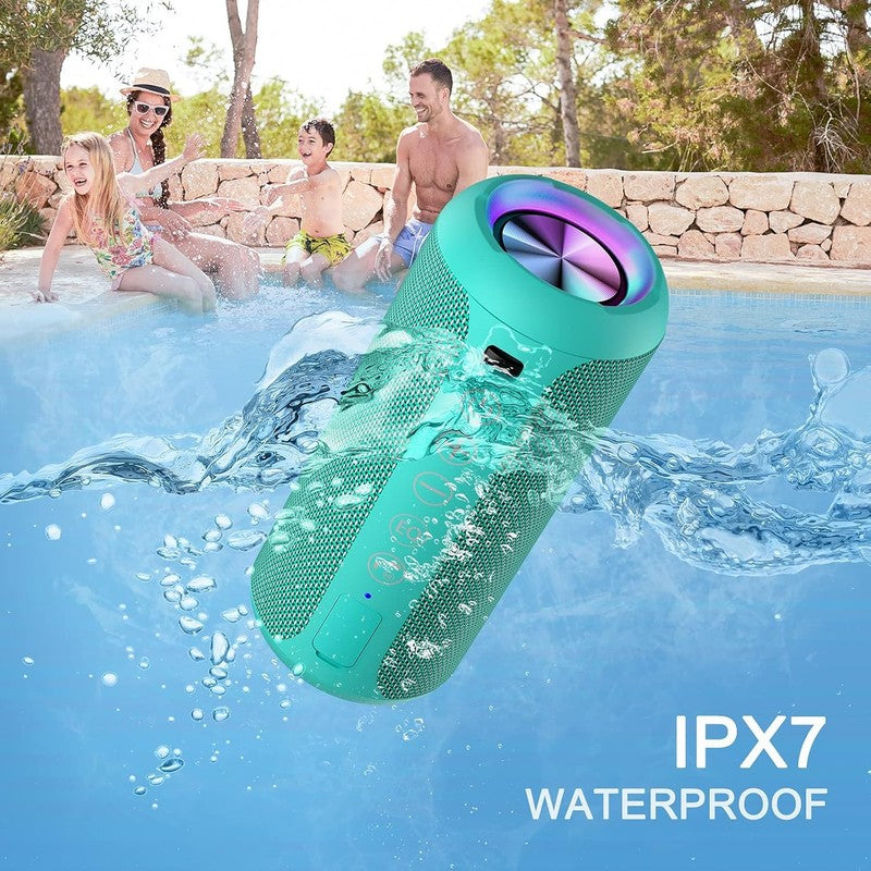 Portable Bluetooth Speaker 24W, IPX7, Deep Bass, RGB Lights, Dual Pairing7