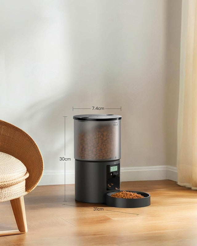 Automatic Cat Feeder 4L, Timed Food Dispenser with Voice Recorder for Small Dogs7