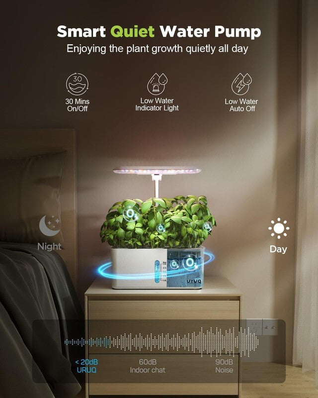 8 Pod Hydroponics Growing System Indoor Herb Garden LED Grow Light Timer2