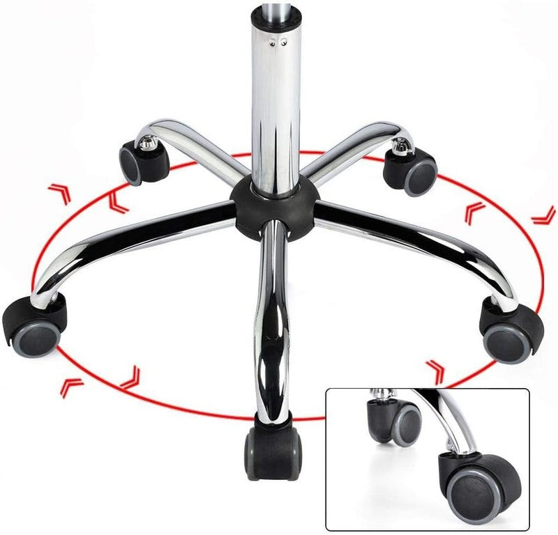 Ergonomic Height Adjustable Rolling Salon Stool with Backrest for Spa & Clinic8