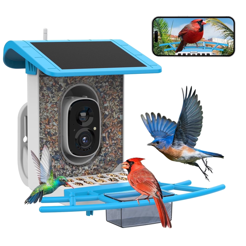 Smart Bird Feeder with Camera: Solar Powered Birdhouse with AI Recognition, Wire9