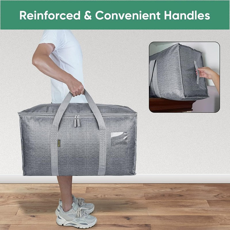 Oversized 6 Pack Moving Bags with Reinforced Handles   Heavy Duty Storage Tote4