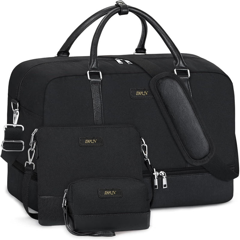 Weekender Bags for Women Overnight Bags with Shoe Compartment 21" Duffle Travel 8