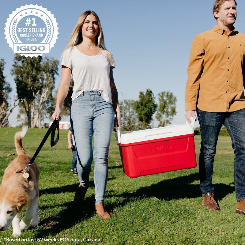 48 QT Laguna Ice Chest Cooler, Red3