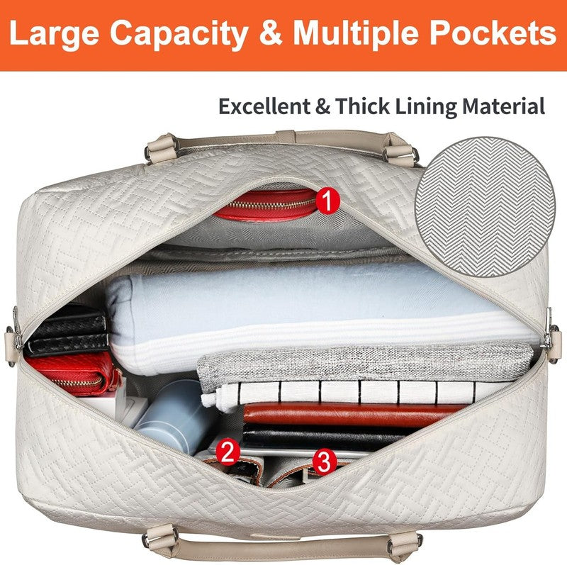 21in Weekender Duffle Bag Women 3Pc Set Carry On Travel Shoe Compartment6