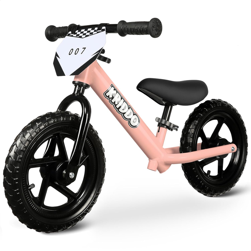 Toddler Balance Bike 12 Inch 2-5 Years Push Bike Custom Plate Pink Kids9
