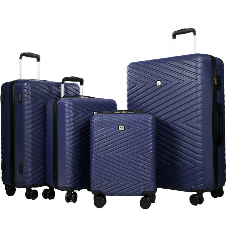 4 Piece Hardshell Luggage Set Hardside Lightweight Suitcase with TSA Lock Spinne2
