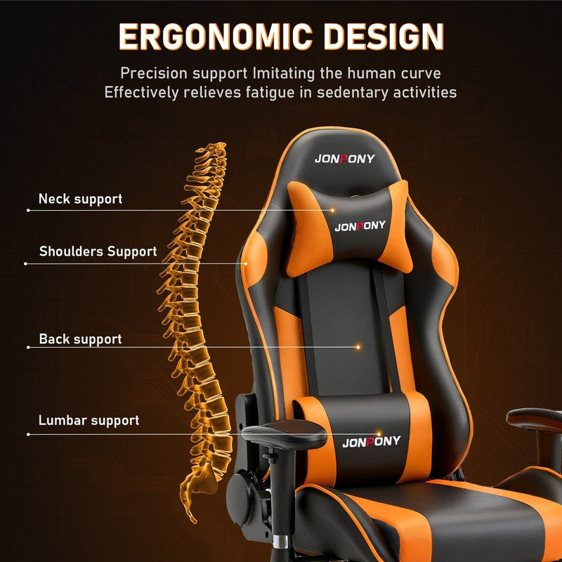 Game Chair,Ergonomically Designed Computer Chair with Headrest and 2D Armrests,W2