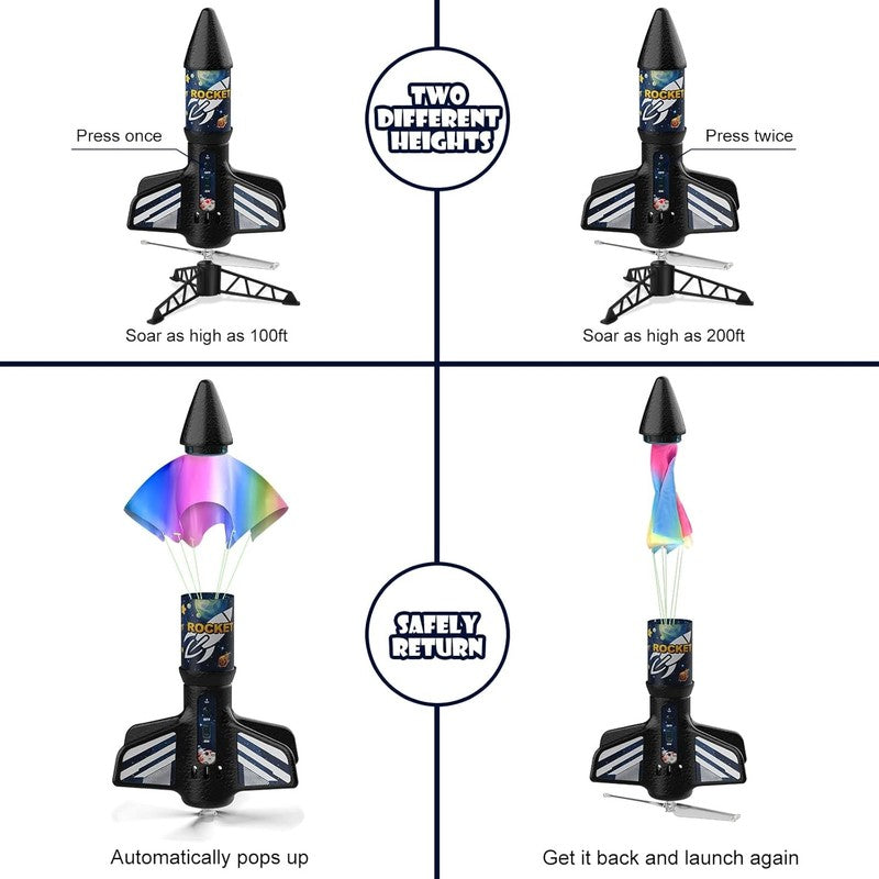 Rocket Launcher for Kids, Self Launching Motorized Air Rocket Toy, Outdoor Toys 5