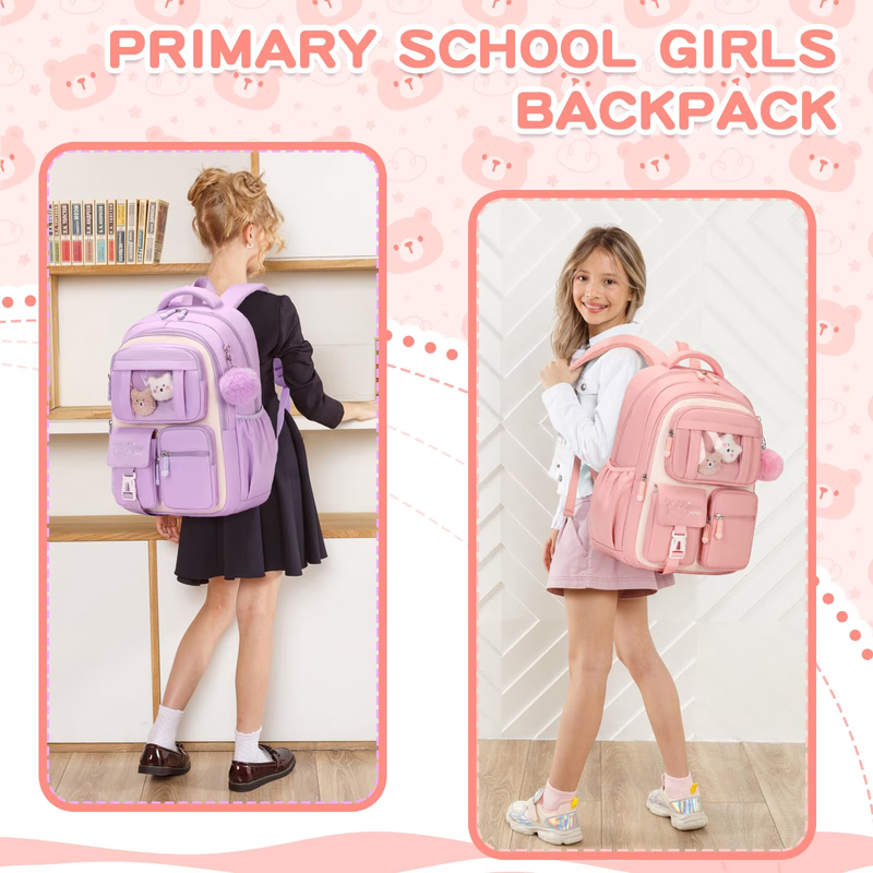School Backpack Kawaii Ita Backpacks Water Resistant Lightweigt Bookbag, Pink4