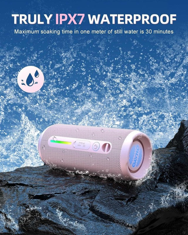 24W Bluetooth Speaker, IPX7 Waterproof, Extra Bass, RGB Lights, 30H Playtime2