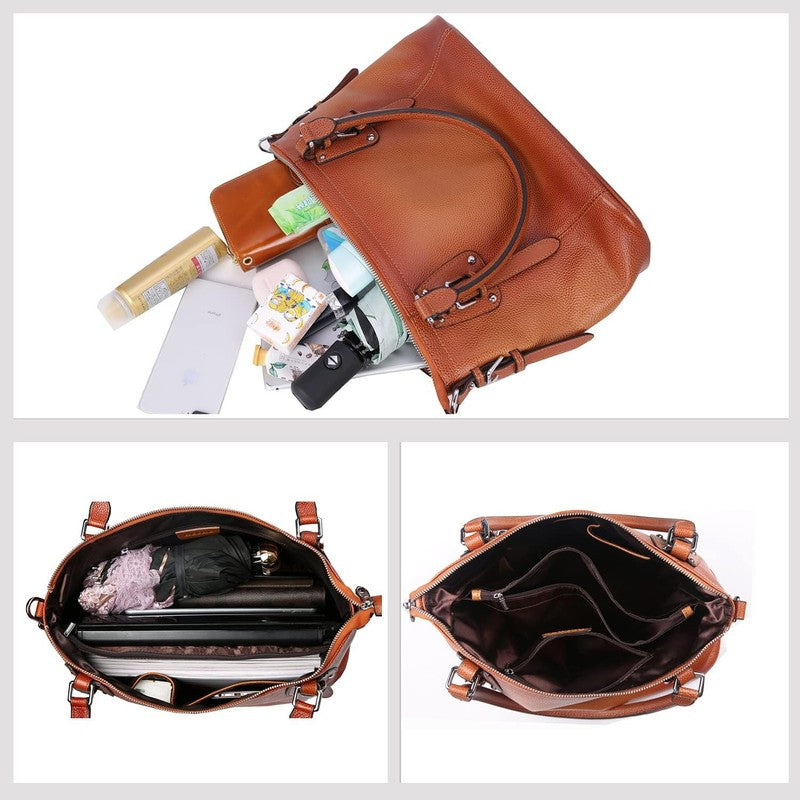 Genuine Leather Purses and Handbags for Women Tote Shoulder Bag Satchel Purse To6