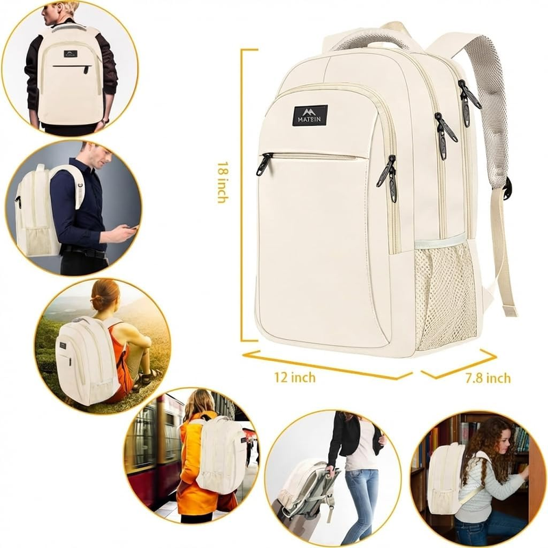 Laptop Backpack 15.6" Anti Theft Water Resistant Business Travel Bag5