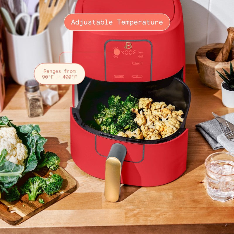6 Qt Air Fryer w/ Turbocrisp Technology Evergood Ceramic Nonstick Tomato Red8