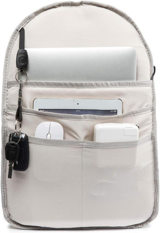 Water Resistant Laptop Backpack USB Port 13 15.6" Travel Outdoor Zebra3