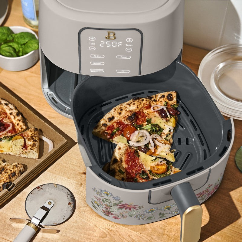 6 Qt Air Fryer w/ Turbocrisp Technology Evergood Ceramic Nonstick Taupe Flower10