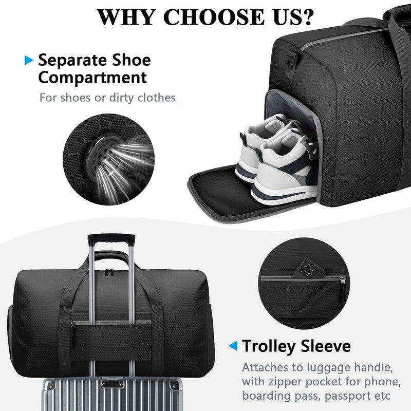 65L Large Durable Duffle Bag for Travel & Gym, Waterproof Tear-Resistant Duffel4