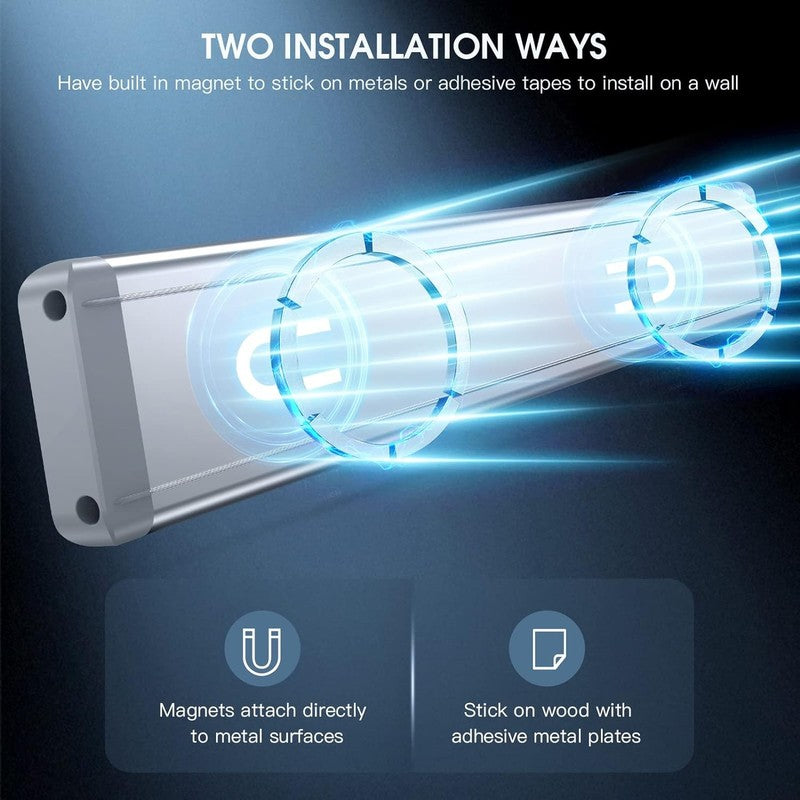 10Inch under Cabinet Lighting, 2 Pack Rechargeable Motion Sensor Light Indoor, 55