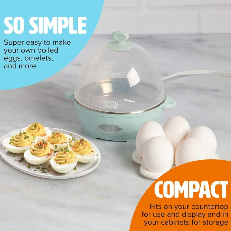 Mini Rapid Egg Cooker 5 Egg Capacity, Auto Shut Off, Aqua Color1