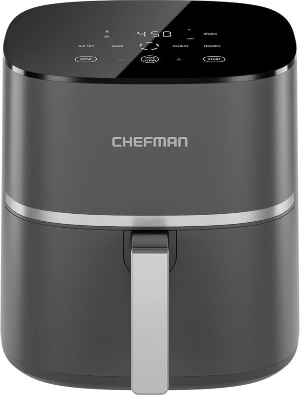 Turbox 4-in-1 Air Fryer, 5Qt, Air Fry/Bake/Reheat/Frozen, Digital Touch, Gray0