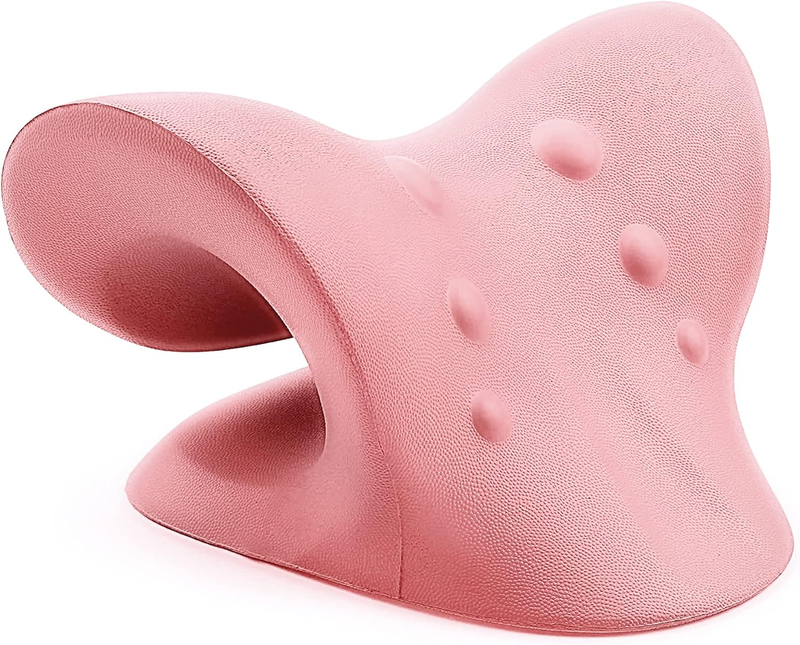 Neck Shoulder Relaxer Cervical Traction TMJ Pain Relief Pink4
