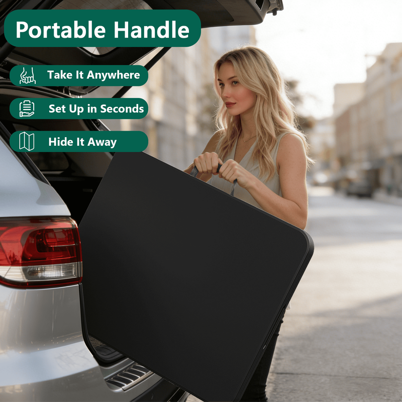 6FT Folding Table, Heavy Duty Portable Table, Waterproof HDPE, Foldable for Picn4