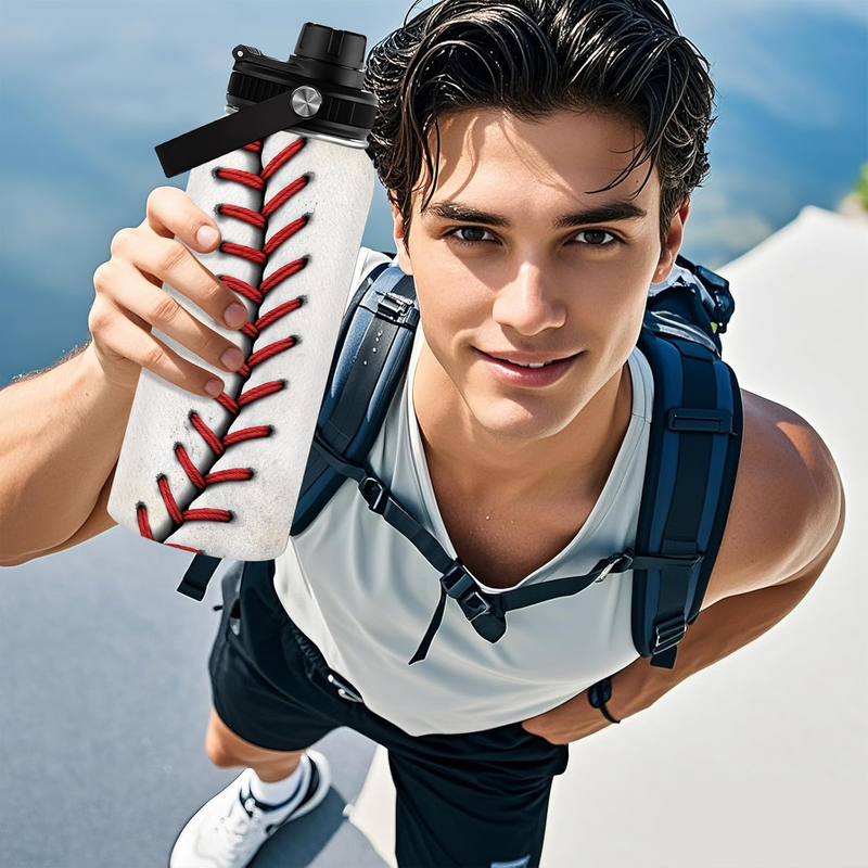 32oz Baseball Water Bottle Stainless Steel Vacuum Insulated Travel Tumbler8