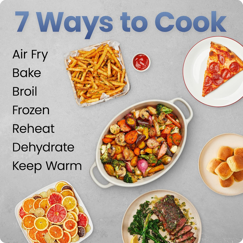 9Qt TurboFry 7 in 1 Air Fryer XL Basket Bake Broil Reheat Dehydrate4
