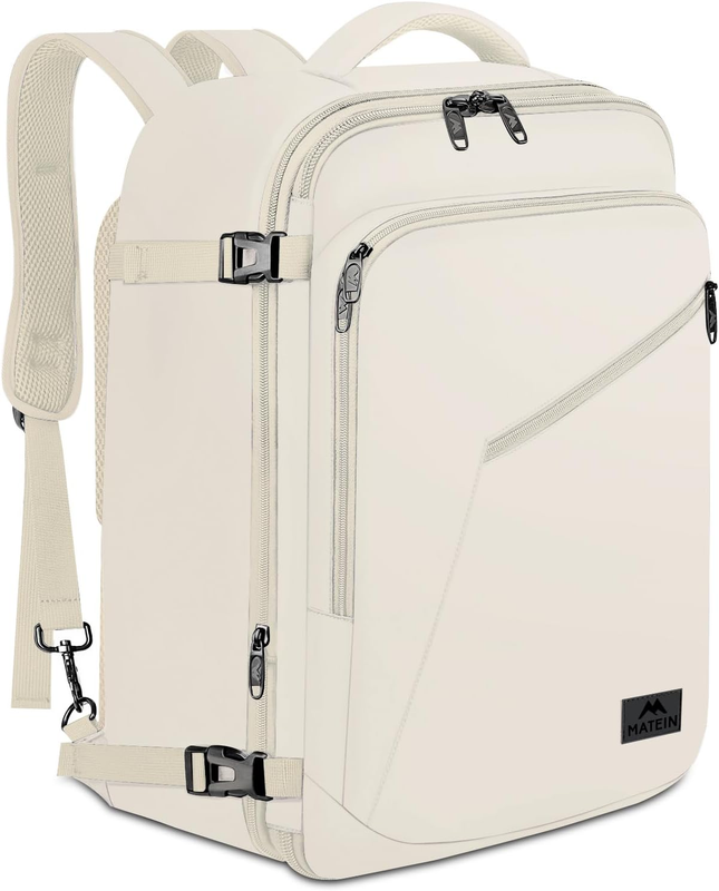 Women Travel Backpack Large Carry On Waterproof Anti Theft Bag Beige10