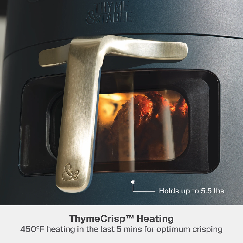 6QT Air Fryer, with Thymecrisp and Ceramic-Coated Nonstick Basket, Atlantic Blu5