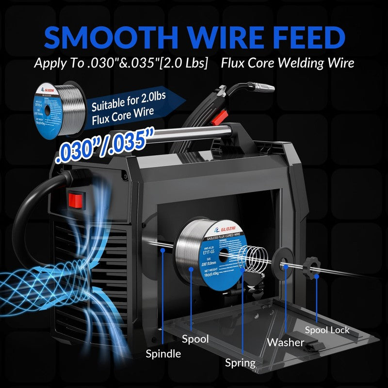 140A MIG Welder 3-in-1 Gasless Flux Core MMA TIG Welding Machine3