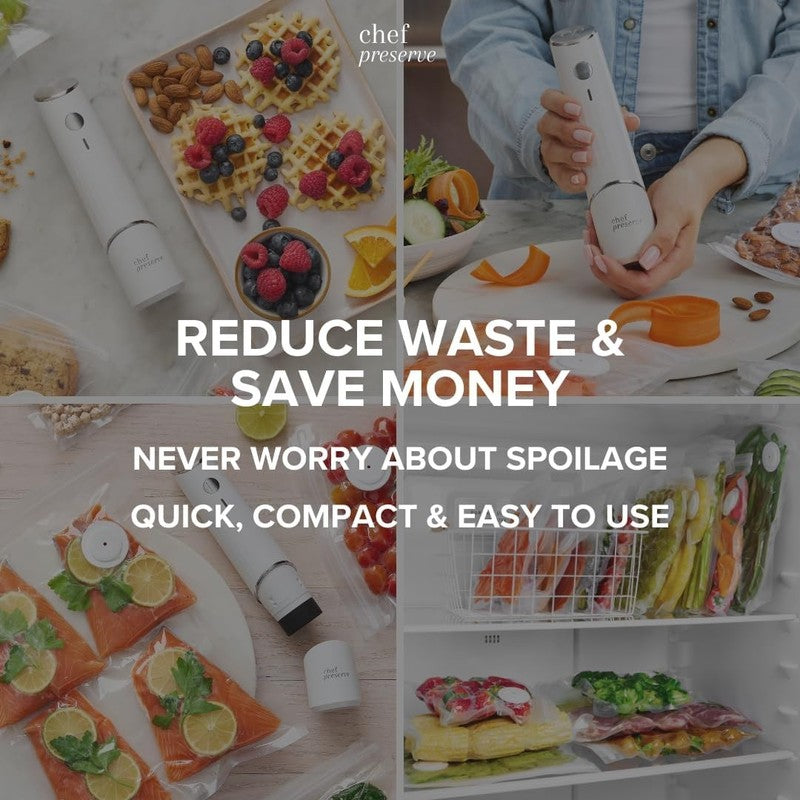 Compact Handheld Vacuum Sealer – Food Sealer Machine with 30 Reusable Bags6