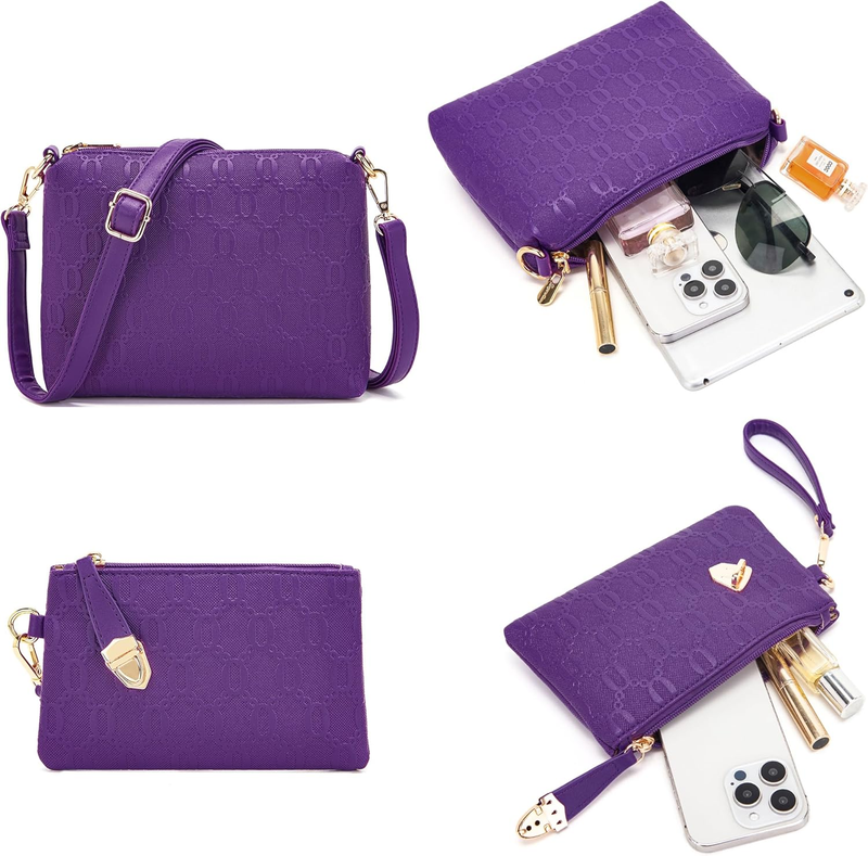 Women Fashion Handbag Set 4PCS Tote Shoulder Top Handle Satchel Purse5