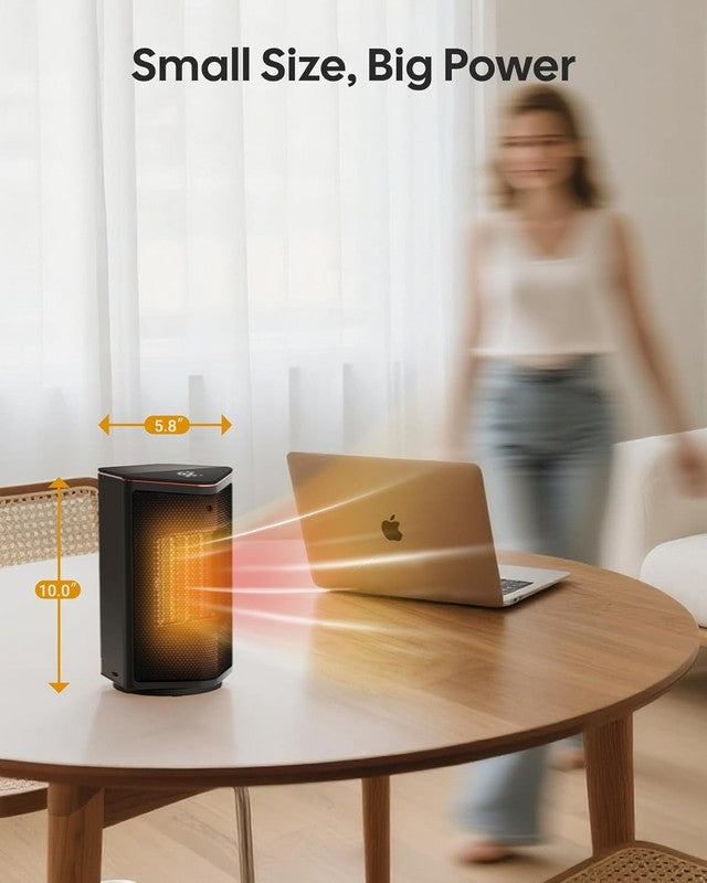 1500W Small Space Heater Portable w/ Thermostat 70° Oscillation Black7