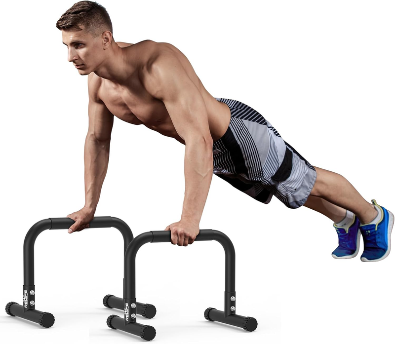 Dip Station Heavy Duty Parallette Push Up & Dip Stands Fitness Workout Bar10