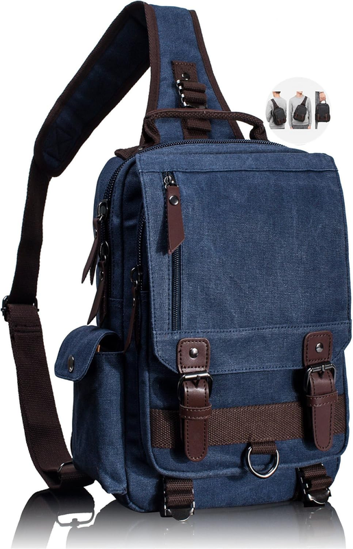 Retro Canvas Messenger Bag Unisex Crossbody Sling Shoulder Travel Work Daily0
