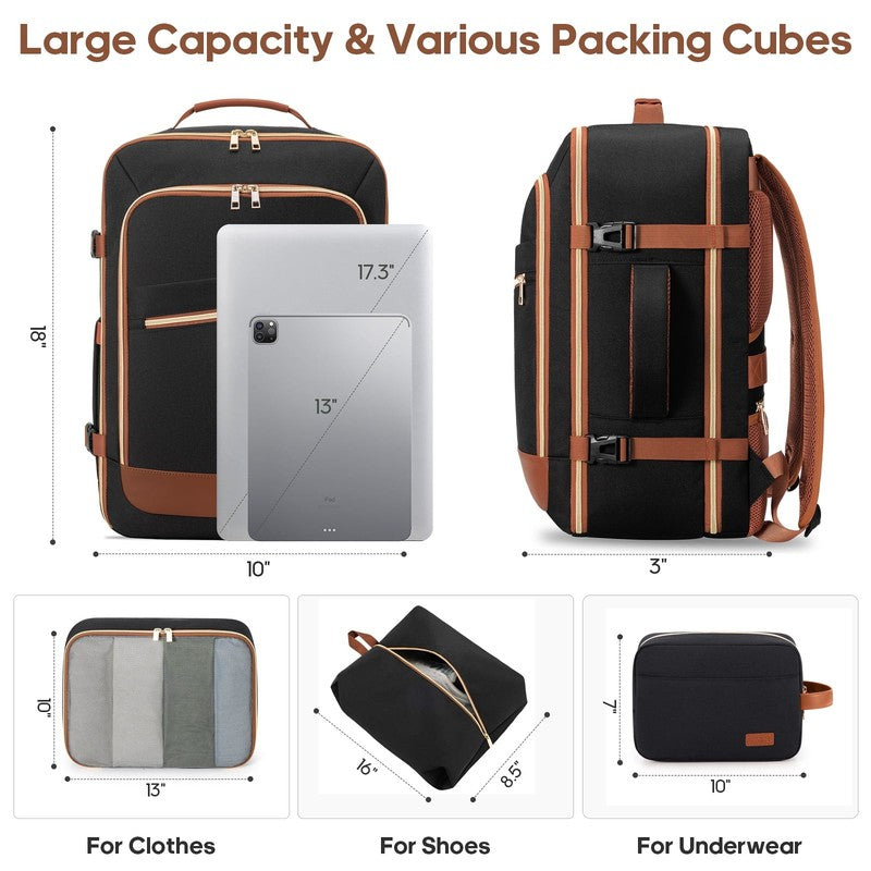Travel Backpack for Women Carry on Backpack Flight Approved 40L Personal Item Ba2