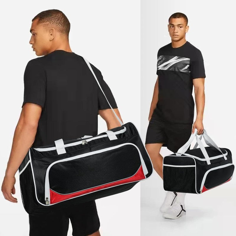 55L Women’s Gym Duffle Bag Large Red Sports Workout Travel Gear White-Black1