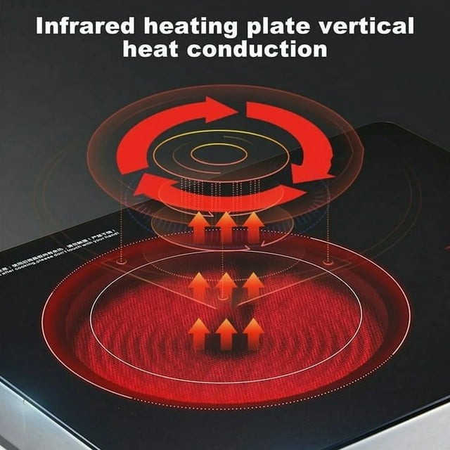 3500W Electric Hot Plate Ceramic Induction Cooktop Portable Stove 110V1