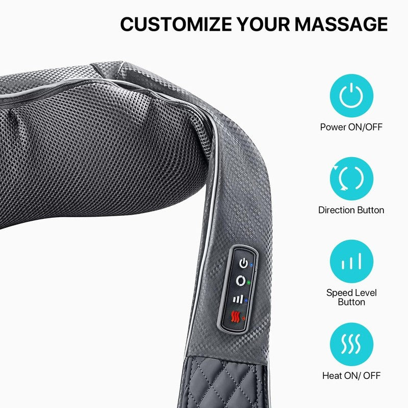 Cordless Neck & Shoulder Massager w/ Heat, Deep Tissue, Rechargeable, Gift Idea4