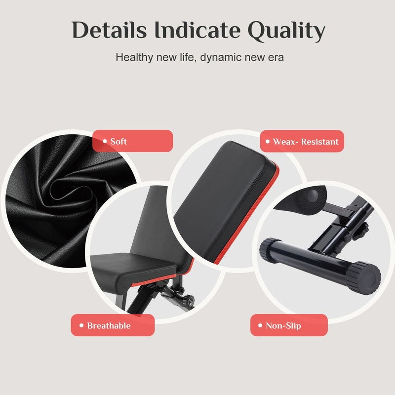 Weight Adjustable Workout Bench for Home Gym, 795LBS Capacity Foldable Bench Pre1