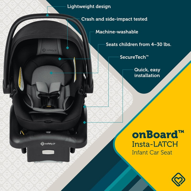 Onboard Insta Latch Infant Car Seat, Majestic, Unisex2