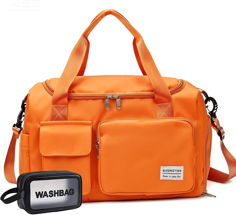 Women Gym Duffle Bag Travel Weekender Carry On w/ Shoe Compartment8